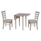 International Concepts Rectangle Small Dual Drop Leaf Table, 2 Chairs, Gray Taupe, 20.6 in W, 36 in L, 29 in H, Wood K09-2236D-C617-2 - alternate 2